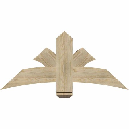 Ekena Millwork Davenport Rough Sawn Timber Gable Bracket, Douglas Fir, 48"W x 22"H x 6"D x 6"F, 11/12 Pitch GBW048X22X0606DAV00RDF